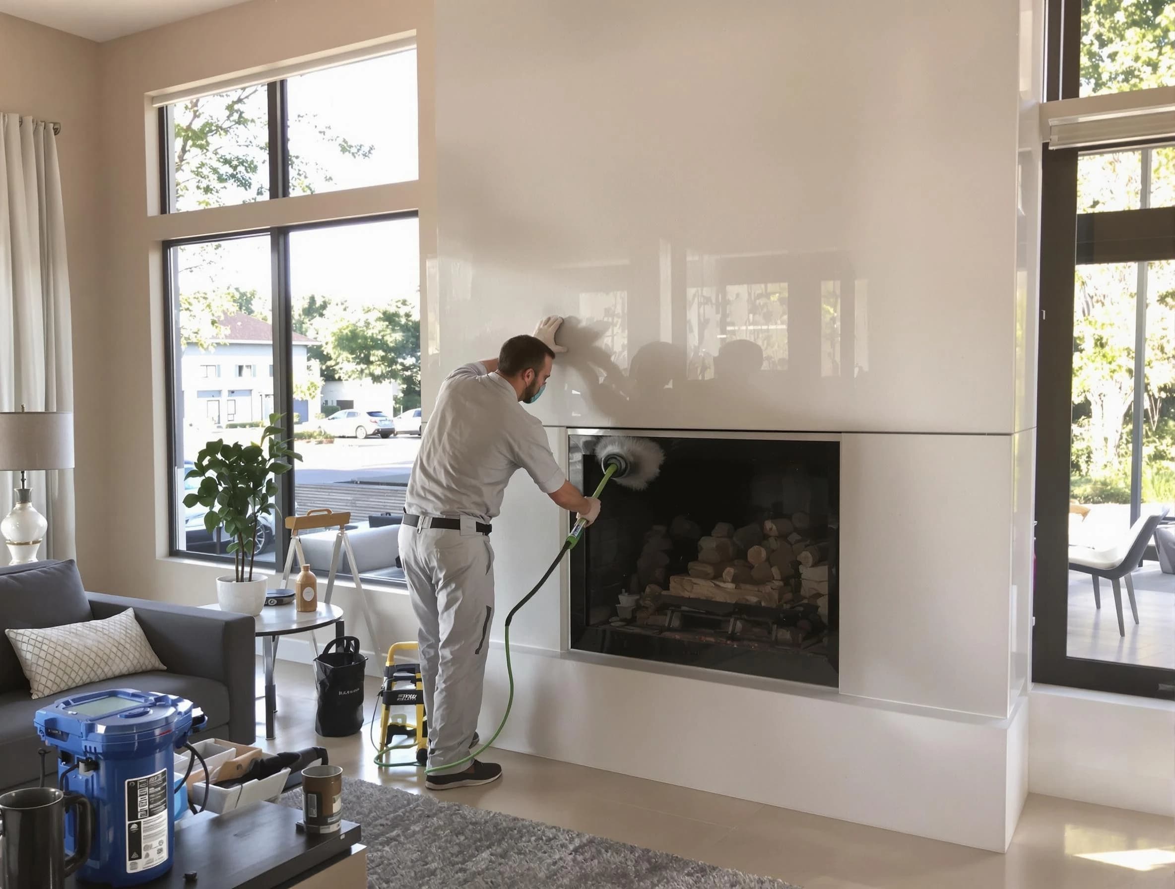 Stonecrest Chimney Sweep performing thorough soot removal in Stonecrest, GA