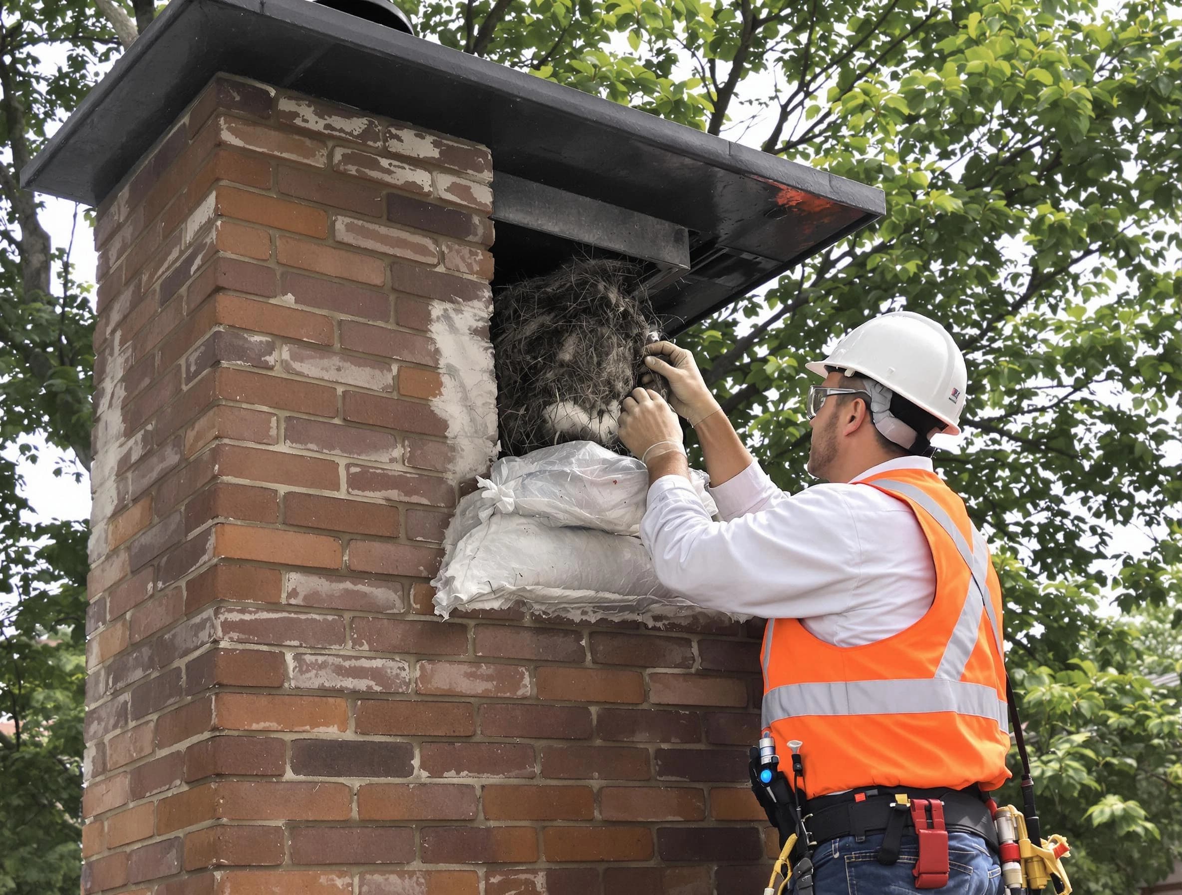 Humane removal of debris and animals by Stonecrest Chimney Sweep in Stonecrest, GA