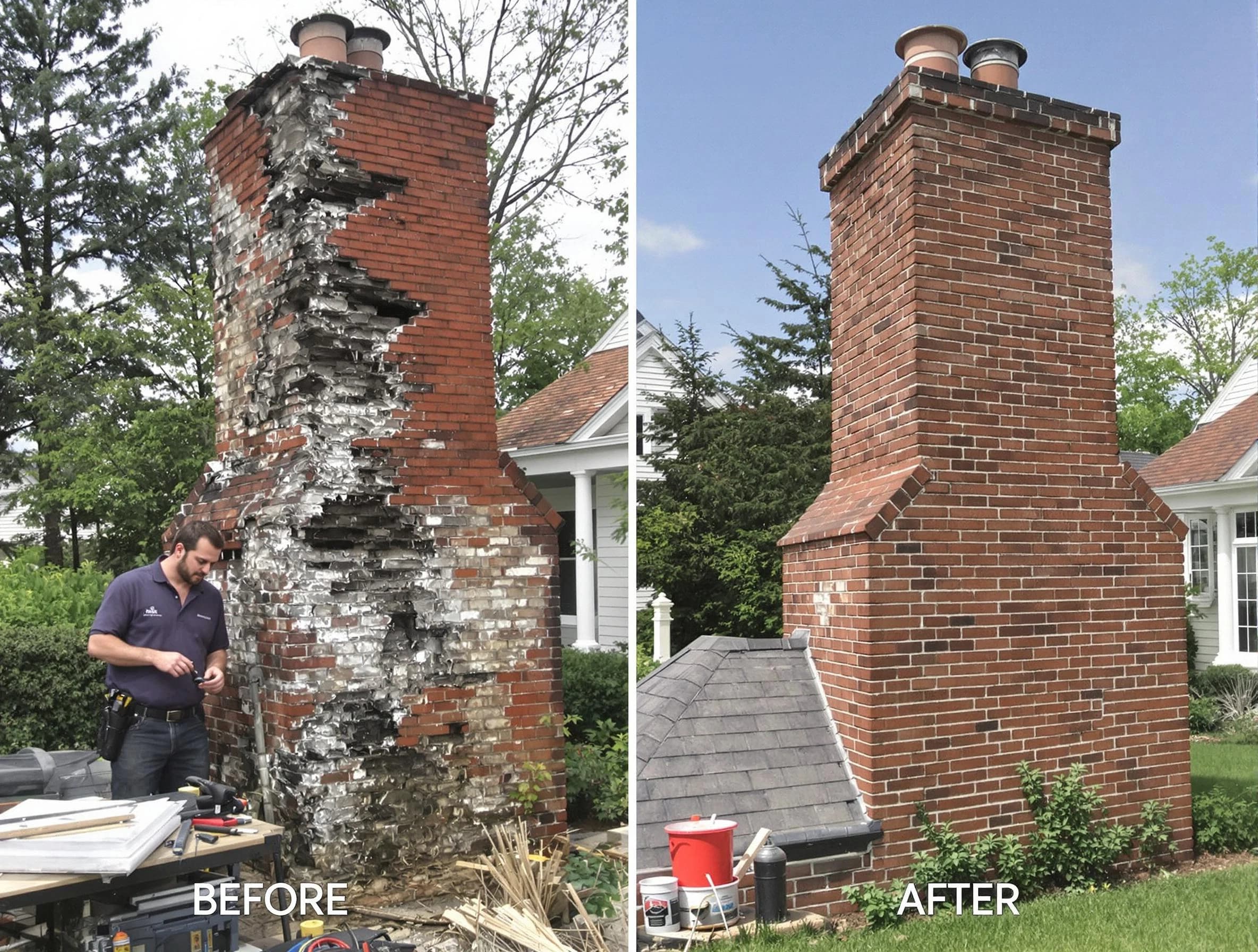Stonecrest Chimney Sweep performing a full chimney restoration in Stonecrest, GA