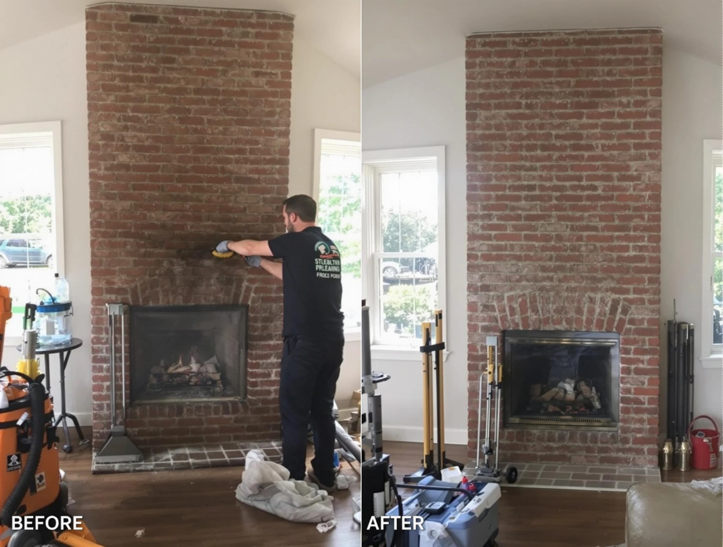 Finished chimney sweeping service by Stonecrest Chimney Sweep in Stonecrest, GA
