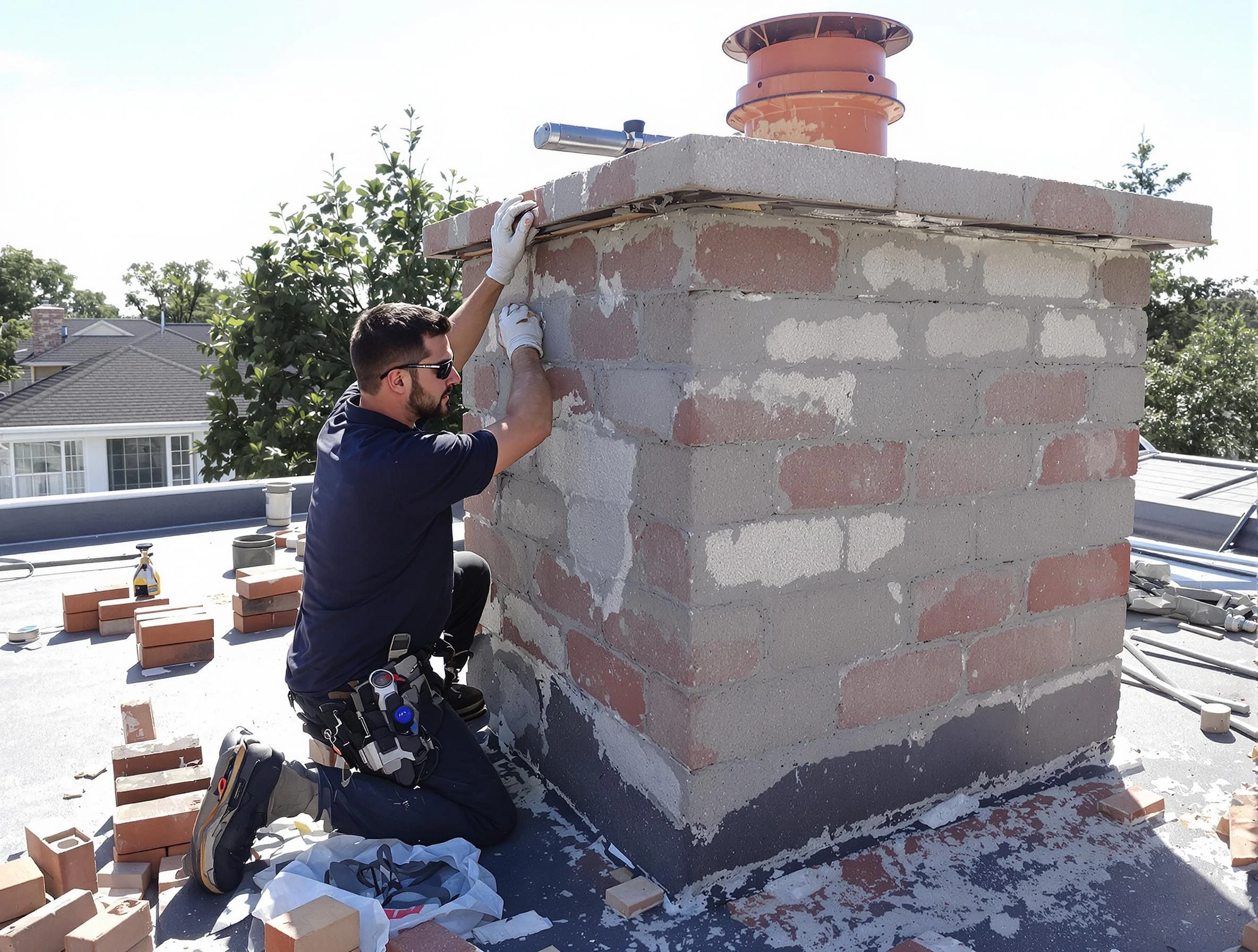 Advanced chimney repair process by Stonecrest Chimney Sweep in Stonecrest, GA