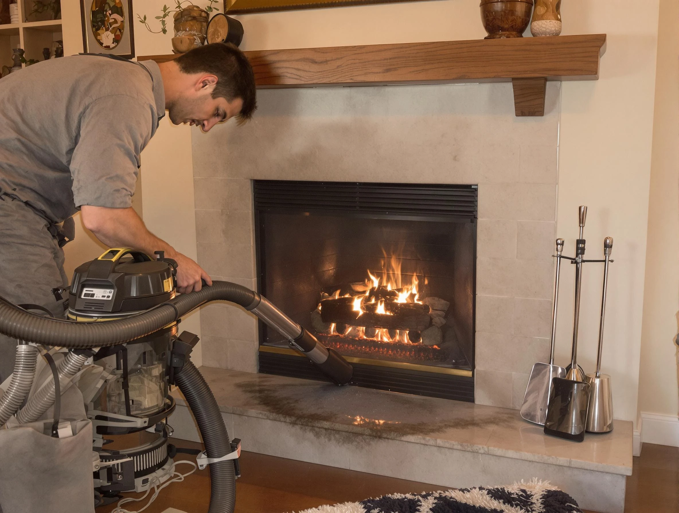 Routine fireplace upkeep by Stonecrest Chimney Sweep in Stonecrest, GA