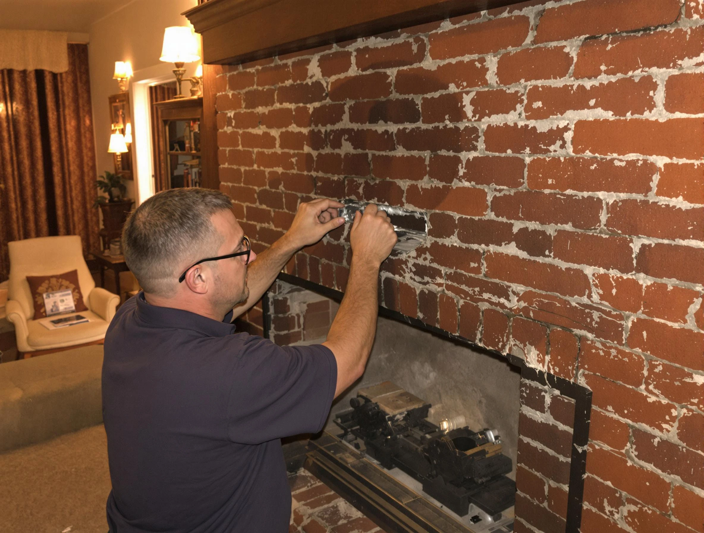 Stonecrest Chimney Sweep expert fixing a fireplace in Stonecrest, GA